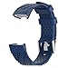 Produktbild Silicagel Armband Für Fitbit Charge 3 Uhrenarmbänder Edelstahl Watch Wrist Strap Band Replacement Uhrarmband Edelstahlschliesse Uhr Band Schnalle Wechselarmband (Blau)