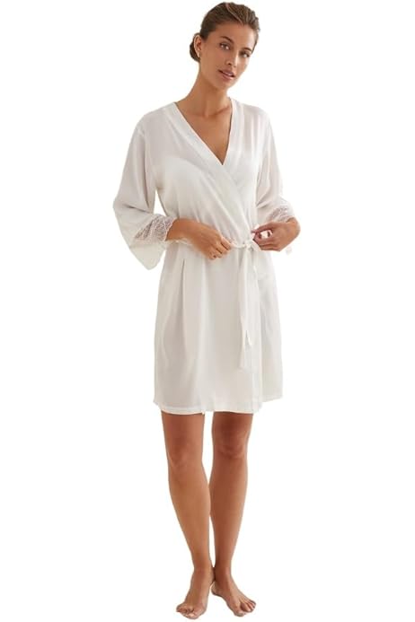 Bata Novia Personalizada BETESSIN Bata Novia Boda Pijama Mujer