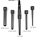 NexGadget 5-in-1 Hair Curler Curling Wand Set Curling Tongs Curling Iron with 5 Interchangeable Barrels and Heat Resistant Glove - Black