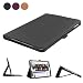 Produktbild BORIYUAN Echt Leder Case Schutztasche, Auto Sleep und Wake up, mit Fach für Kreditkarten, Kompatibel für ipad 2018 (6th Gen), ipad 2017 (5th Gen), ipad pro 9.7, ipad Air 2/Air 1 - Schwarz