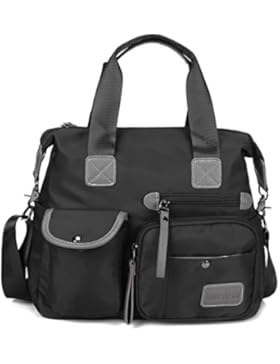 Damen Handtasche, Gracosy Schultertasche Elegante Umhängetasche Nylon Leicht Handtaschen Organiser Mädchen Shopper...