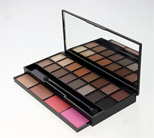 PhantomSky 20 Colours Eyeshadow Palette Makeup Contouring Kit Combination with Blusher and Concealer - Perfect for Professional and Daily Use