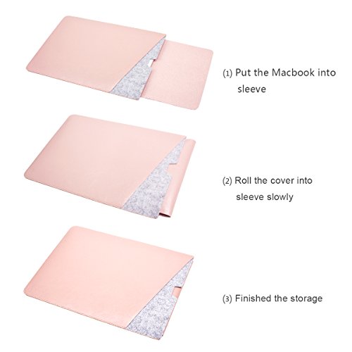 WALNEW 15 MacBook Pro 15 Zoll Schutzh  lle  H  lle  Case  Cover  mit Zwei-Taschen-Design mit Gesch  tztem Inneren und Externem Mousepad