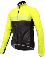 Santini sp33275skin, chaqueta cortavientos para hombre, Hombre, SP33275SKIN, amarillo FLUO, M