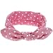 Clode® New Rabbit Ears Elastic Turban Knot Hairband Bow Headband Headwear for Baby Girls (Pink)