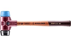Halder 3012040 Simplex Maillet de Caoutchouc/Tpe-doux, Multicolore, 40 mm