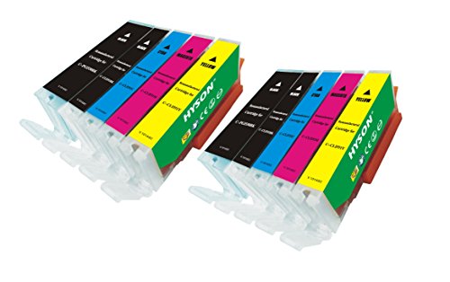 Rundschal HYSON wiederaufbereitete Tintenpatronen PGI-550/CLI-551 Für Canon Pixma iP7250, iP8750, iX6850, MG5450, MG5550, MG5650, mg5655, MG6350, MG6450, MG6450 Monster University Edition, MG6650, MG7150, MG7150 MONSTER UNIVERSITY Edition, MG7550, MX725, mx925- verschiedene Farben 10 Stück Stegeinlage