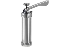 Siringa per Biscotti e Dolci in Acciaio Pistola Decoratrice con Beccucci Intercambiabili Pratiko Life