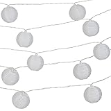 Solar Lichterkette Lampion Gartenbeleuchtung Solarlampen in drei verschiedenen Längen
