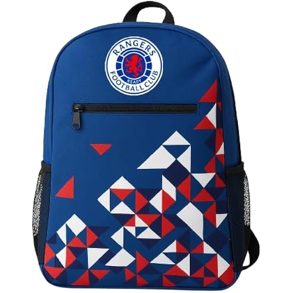 Glasgow Rangers FC Official Crest Backpack – Blue/White Rucksack With Tags