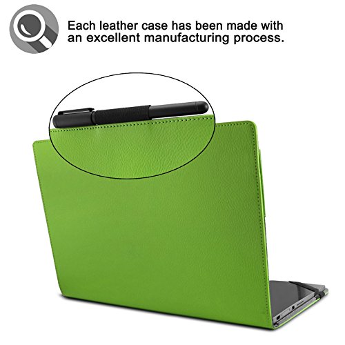 Lenovo Yoga Book Hülle Case, Infiland Slim Fit Folio PU-lederne dünne Kunstleder Schutzhülle Cover Tasche für Lenovo Yoga Book 25,65cm (10,1 Zoll Full HD) 2-in-1 Tablet PC(mit Auto Schlaf / Wach Funktion, Tablet und Tastatur sind nicht entgehaltet)(Grün) - 6