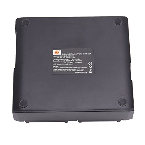 DSTE 1 5A Rapide Chargement Double Batterie Chargeur pour Canon LP-E6 LP-E6N EOS 5D Mark II  5D Mark III  5D Mark IV  5DS  5DS R  6D 7D 60D 60Da 70D 80D  7D markII  7D markIII  XC10 comme LC-E6