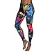 Produktbild Binggong Damen Hosen, Frauen printing Sport Workout Gym Yoga Slim Fitness Leggings Hosen Laufhose Pants Bequem strumpfhosen Stretch Hosen (M, Rot)