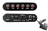Mehrkanal-Audioeingang (SPIDF, Koaxial, Stereo) 2XSPDIF Eingang. 1XCoaxial Eingang. 1XStereo Mehrkanalausgang (analoger 5.1-Kanal oder Stereo-Ausgang) (6 Cinch) 1 x CEN /, 1 x SW, 1 x FL, 1 x FR, 1 x SL, 1 x SR