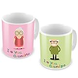 Indigifts Coffee Mug, 325ml, Pink and Green (Set of 2)
