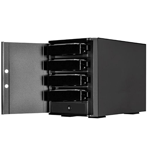 SilverStone SST-TS431S – Mini SAS Externes Festplatten-Gehäuse für 4 x 3,5″ SAS/SATA-HDDs oder SSDs mit integriertem Netzteil und 2 x 60 mm-Lüftern, schwarz - 10