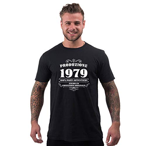 Bang Tidy Clothing T-Shirt da Uomo da 40esimo Compleanno Produzione 1979 - Maglietta Idea Regalo per i 40 Anni