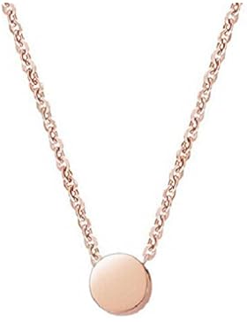 findout hochwertigen 14K Roségold vergoldet Titan Stahl Statuette Bohne Halskette (f1379)