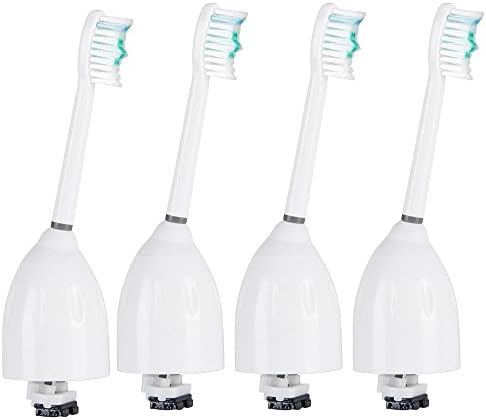 Sonicare E-Series Brush Heads Replacement with Caps for Philips Toothbrush Sonicare Andvance, Essence, Elite, CleanCare and Xtreme HX7022 HX7001 4pcs/Pack
