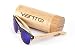Produktbild Vento Eyewear® Modell Sirocco Black&Blue - Sonnenbrille aus Bambus/Holz, Entworfen in Italien, mit CE-Zertifikat und UV400 Schutz, schwarz Rahmen blau Objektiv