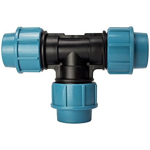 PE Rohr Verschraubung T-Stück 32 mm Muffe Fitting Klemmverbindung PP Verbinder