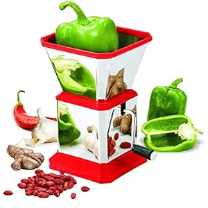 Tishba Onion, Chilly, Dry Fruit and Vegetable Electric Free Cutter Chopper (Red)