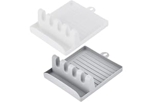 VONGLYHOO Kitchen Utensil Rest,Silicone Utensil Spoon Holder Multifunctional Kitchen Accessories 2PCS