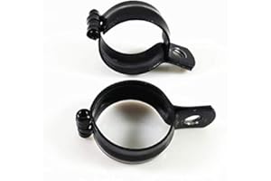 LOVEMOTOR Paire Universel En Métal Moto Diamètre 32-60mm Clignotants Indicateur de Lumière Support De Montage Pince Avant Fourche Pour Kawasaki Yamaha Honda Suzuki Personnalisé (black, 52-60mm)