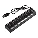 Cables Kart 7 Ports USB 2.0 Hi-Speed Usb Hub With Individual On/Off Switches -Black - 2 Year Warranty RS.299.00
