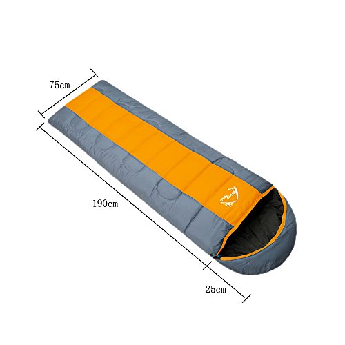 Docooler Schlafsack Herbst Winter Umschlag Mit Kapuze Außen Reisen Camping Wasserdicht Thick - 8