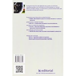 Mantenimiento auxiliar de sistemas mecánicos y fluidos de aeronaves