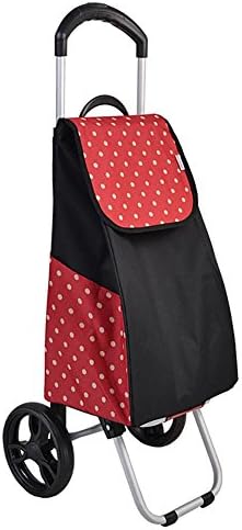 LHJ Lightweight Folding Laundry, Shopping Cart, Telescopic Utility Trolley Bag Luggage Cart , d