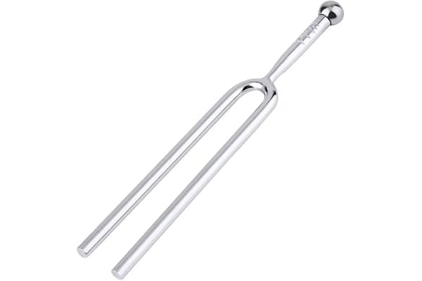 1 pièce diapason,Diapason Accordeur,Diapason en Acier Inoxydable A440 Hz,Accordeur de Guitare,A 440Hz Diapason en Acier Inoxydable,pour instrument accordeur de guitare violon(argent)
