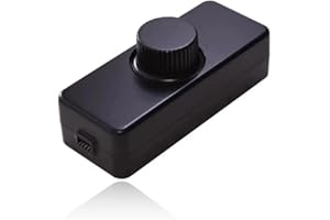 VQEOEOT Variateur de Lumiere, Bouton intelligent Interrupteurs et Variateurs d'intensité, Interrupteur Variateur D'intensité, pour lampes Dimmables, Lampes de Table, Pas de scintillement et pas de bruit, Noir