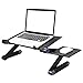 Produktbild Kimmyer Laptop Stand Schreibtisch mit Mouse Platform-Foldable Aluminum Laptop Desk/Table-Office Laptop Riser Large Cooling Fan & Mouse Pad Side-Black Bed Tray Desk