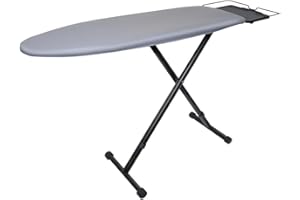 Braun IB 3001 BK ASSE da Stiro MADE IN ITALY, sistema di blocco, 7 livelli di altezza, 100% cotone, facile da trasportare, stabile e resistente, Nero/Perla 122x40cm