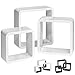 Produktbild TecTake 3er Set Wandregal Hängeregal Cube Lounge CD Retro Regal - Diverse Farben - (Weiß | Nr. 401589)