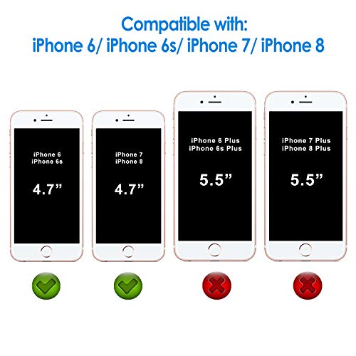 JETech Schutzfolie kompatibel mit iPhone 8, iPhone 7, iPhone 6s, und iPhone 6, Panzerglas Displayschutzfolie, 3 Stück – Bild 3