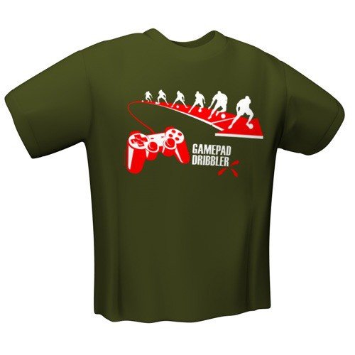 Preisvergleich Produktbild GamersWear GAMEPAD DRIBBLER T-Shirt Olive (L)