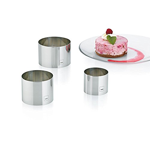 Kela 10785 Dessertring-Set, 3 Ringe, 6/ 7,5/ 9 cm Durchmesser, Rund, Rostfreier Edelstahl, Decore - 2
