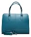 Produktbild Su.B für Damen frauen 15,6 inch Laptoptasche Notebooktasche Handtasche aktentasche mit Schultergurt echtes Leder – Made in Italy - Türkis (Teal)