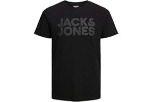 JACK & JONES Herren T-Shirt Slim Fit mit Aufdruck im 3er oder 6er Mix Pack/Set mit Rundhals Marken Sale S M L XL XXL