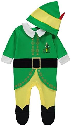 Officially Licensed Buddy the Elf fancy dress onesie With Hat Baby all in one romper suit sizes 6-9, 9-12 &amp; 12-18 Months. Made under licence from Warner Bros for the George @ Christmas Collection (12-18 months)