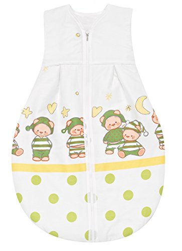 Alvi 471682123 Kugelschlafsack Molton, Sommer "Schlafmütze", grün