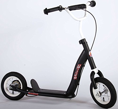 Preisvergleich Produktbild Roller Volare mattschwarz 10 Zoll Kinder Scooter mit Bremse und Luftbereifung