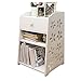 Produktbild Klapptisch YANFEI, 3-stufiger Nachtschrank, geschnitztes Nachttischregal mit Schublade, Gäste-Schlafzimmer, weiß (größe : 30 * 30 * 50cm)