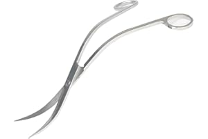 CHENIVESSS 25 cm Ciseaux Aquarium Professionnel en Acier, Inoxydable Ciseaux à Pointe Courbe pour Réservoir d'aquarium, Nettoyage Tenailles Scissor pour Réservoir De Poissons