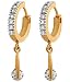 Zeneme Fancy Drop Gold Plated Hoop Earrings For Women RS.199.00