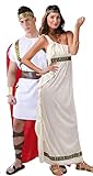 Fancy Me Paar Damen & Herren Römisch Historisch Antike Toga grichischer Griechisch Olypian Göttin Kostüm Verkleidung Outfit groß - Weiß, Mens Large & Ladies UK 14-18