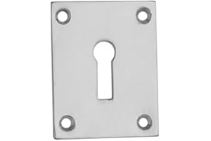Kooples Hardware Face Fix Square Escutcheon – Standard Keyhole Cover – Surface Mounted Square Plate for Traditional Locks (Polished Chrome, 50x50MM)